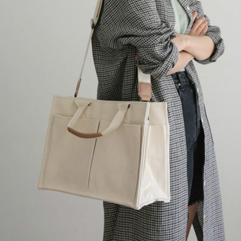 Canvas Bag Women's Simple And Versatile Handbag Literary Style Multi-pocket Ladies Personalized One-shoulder Diagonal Bag
Canvas Bag Women's Simple And Versatile Handbag Literary Style Multi-pocket Ladies Personalized One-shoulder Diagonal Bag