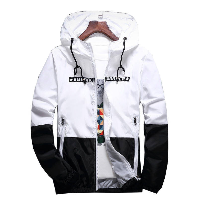 New Spring Autumn Bomber Hooded Jacket Men Casual Slim Patchwork Windbreaker Jacket Male Outwear Zipper Thin Coat Brand Clothing X1217, White
New Spring Autumn Bomber Hooded Jacket Men Casual Slim Patchwork Windbreaker Jacket Male Outwear Zipper Thin Coat Brand Clothing X1217, White
