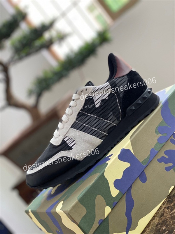 2022 Designers Camouflage Casual Shoes Suede Leather Studded Rock Man Women Sneakers Fashion Stripe Rubber Canvas Lace Up Flat Trainers size38-46, 02
2022 Designers Camouflage Casual Shoes Suede Leather Studded Rock Man Women Sneakers Fashion Stripe Rubber Canvas Lace Up Flat Trainers size38-46, 02
