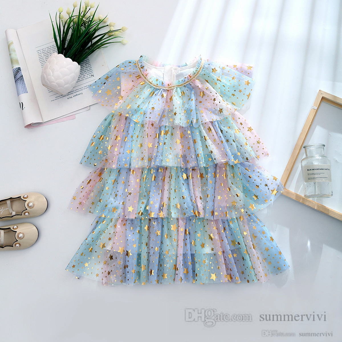 Summer Girls stars sequins lace tulle dresses kids tiered colorful color gauze cake dress summer children birthday party clothes Q4876, Customize
Summer Girls stars sequins lace tulle dresses kids tiered colorful color gauze cake dress summer children birthday party clothes Q4876, Customize