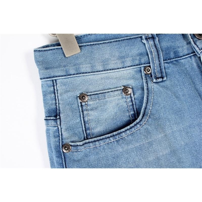 Men Wide Leg Denim Pants Hip Hop light blue Casual jean trousers Baggy jeans for Rapper Skateboard Relaxed Jean joggers 71808 201128