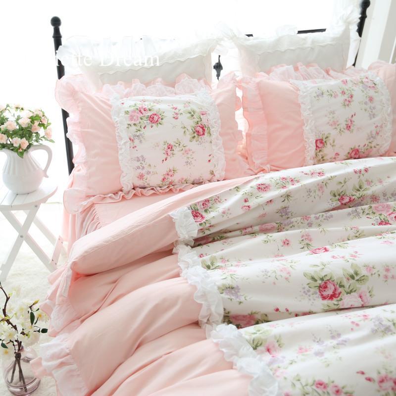 Sweet princess bed set Heavy wrinkle handmade ruffle lace duvet cover pastoral king size bedding set elegant bedding bed sheet1, As pic
Sweet princess bed set Heavy wrinkle handmade ruffle lace duvet cover pastoral king size bedding set elegant bedding bed sheet1, As pic