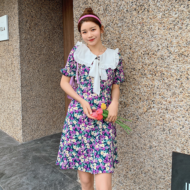Maternity Clothes Nursing Summer breastfeeding Cotton Short Sleeve Loose Stylish Dress for Pregnant Women Mom Dress LJ201125