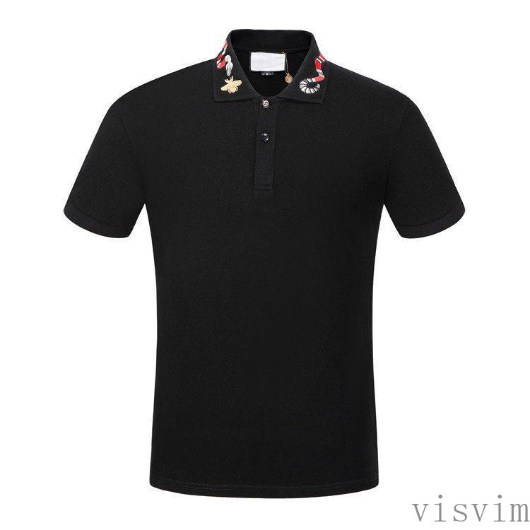 20ss Cotton Men Polo Kingsnake Embroidery Polo Shirt Embroidered Appliqué Bee Collar Polos Mens T Shirts Clothing Shorts Poloshirt VS301, White
20ss Cotton Men Polo Kingsnake Embroidery Polo Shirt Embroidered Appliqué Bee Collar Polos Mens T Shirts Clothing Shorts Poloshirt VS301, White