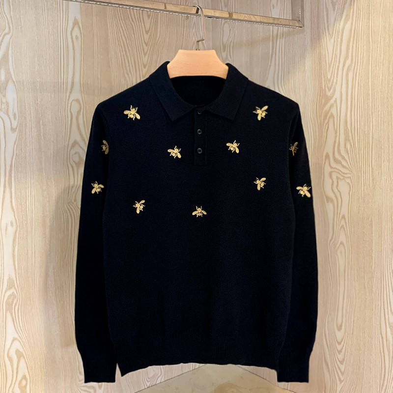 Freeship mens embroidery golden bee collar black knitted sweatshirts long sleeves/T shirt bling style fashion/show
Freeship mens embroidery golden bee collar black knitted sweatshirts long sleeves/T shirt bling style fashion/show
