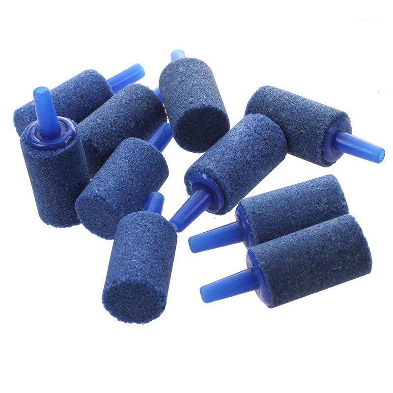 Blue Fish Tank Cylinder Aquarium Bubble Air Stones 15mmx25mm 10 Pcs1