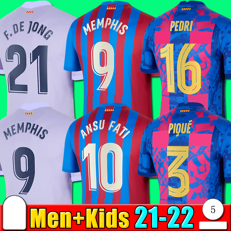21 22 MEMPHIS KUN AGUERO soccer jersey camiseta de futbol 2021 2022 BARCA ANSU FATI GRIEZMANN F.DE JONG DEST PEDRI football shirt men kids kit sets socks, P01 21 22 home
21 22 MEMPHIS KUN AGUERO soccer jersey camiseta de futbol 2021 2022 BARCA ANSU FATI GRIEZMANN F.DE JONG DEST PEDRI football shirt men kids kit sets socks, P01 21 22 home