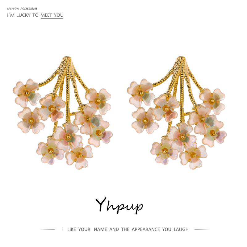 Stud Yhpup Sweet Flowers Earrings Temperament Metal Copper 14 K Geometric For Women Pendientes Mujer Moda 2021 Gift
Stud Yhpup Sweet Flowers Earrings Temperament Metal Copper 14 K Geometric For Women Pendientes Mujer Moda 2021 Gift