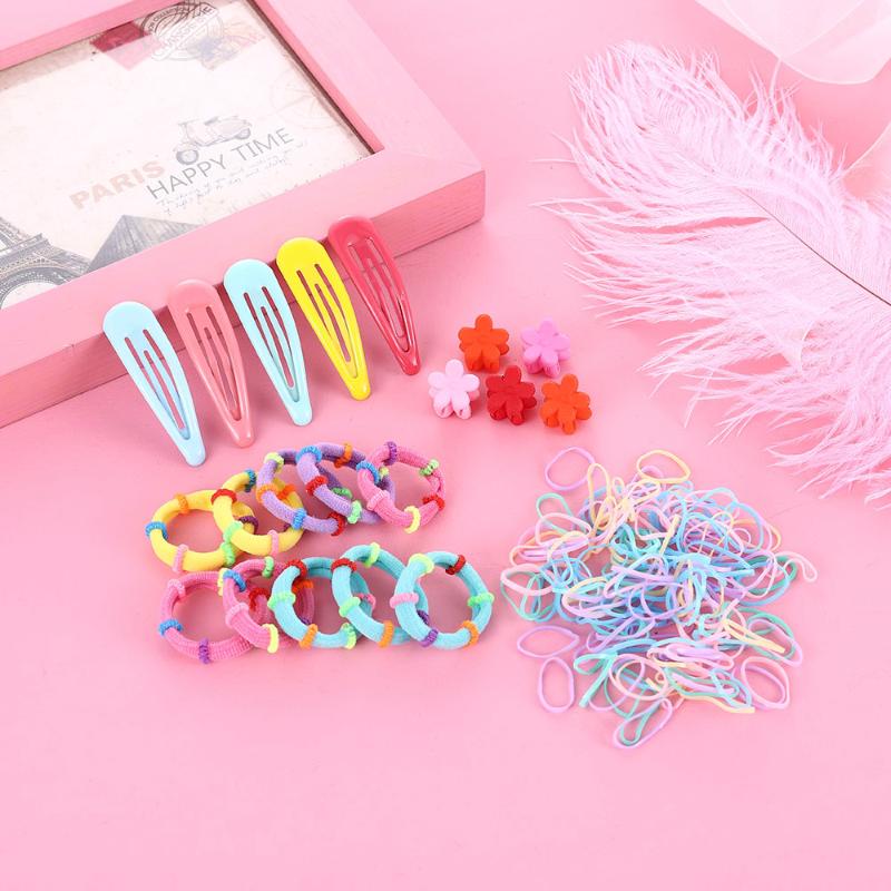 220pcs Candy Color Solid Color Fashion Cute Girl Hairpin Rope Hair Tie Ponytail Children's Hair Accessories Set Anniversary Gift, Cd498
220pcs Candy Color Solid Color Fashion Cute Girl Hairpin Rope Hair Tie Ponytail Children's Hair Accessories Set Anniversary Gift, Cd498