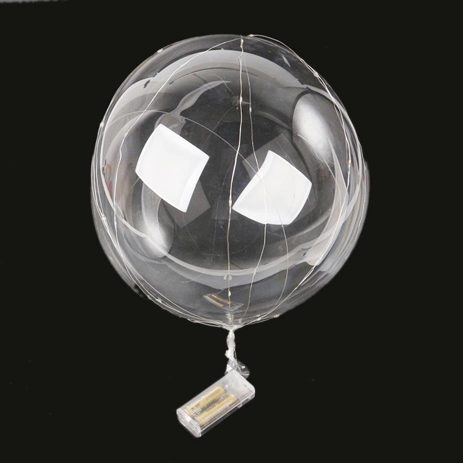 18 inch Handle Led Balloon Party Decoration Luminous Transparent Helium Bobo Ballons Wedding Birthday Kids Light Gift Whole27173585318