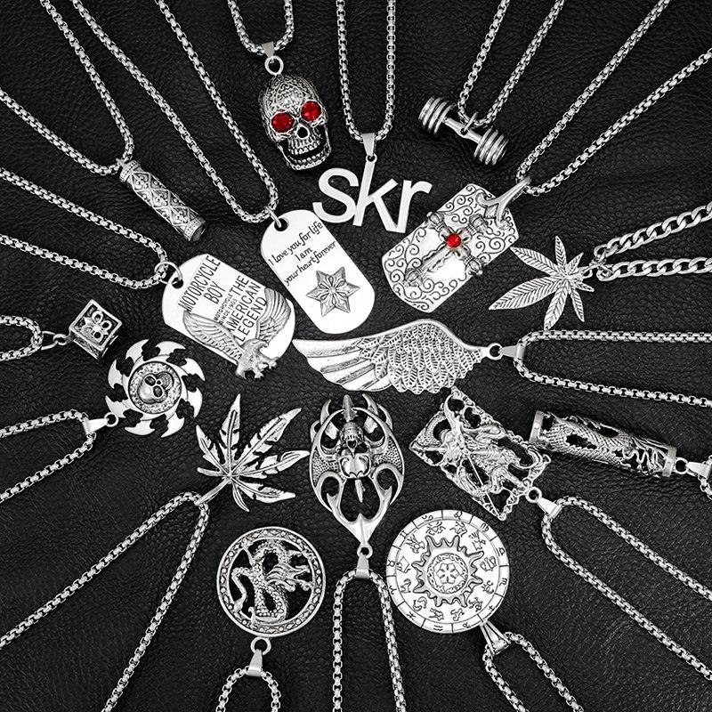 Meetvii Fashion Creative Hiphop Stainless Steel Personality Pentand Necklace Cross Leaves VIntage Trendy Necklace for Women Men
Meetvii Fashion Creative Hiphop Stainless Steel Personality Pentand Necklace Cross Leaves VIntage Trendy Necklace for Women Men