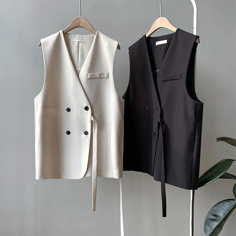 Vest for Women Fashion Coats Women Elegant Tailored Coat Pockets Loose Short Vests Female Ladies Korea Fashion Womens Vest, Black
Vest for Women Fashion Coats Women Elegant Tailored Coat Pockets Loose Short Vests Female Ladies Korea Fashion Womens Vest, Black