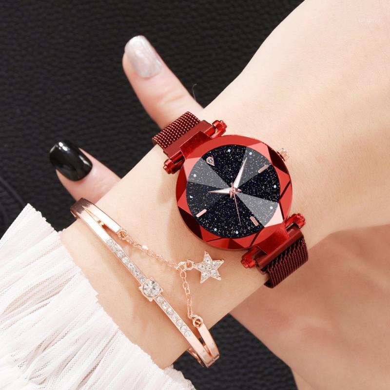 Wristwatches Luxury Starry Sky Stainless Steel Mesh Bracelet Watches Set For Women Crystal Analog Quartz Ladies Dress Clock Gift1, Purple with bangle
Wristwatches Luxury Starry Sky Stainless Steel Mesh Bracelet Watches Set For Women Crystal Analog Quartz Ladies Dress Clock Gift1, Purple with bangle