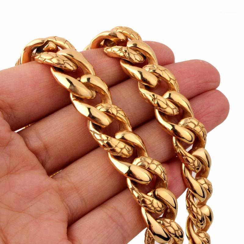 14mm Wide Punk Hip Hop Rapper Chain Gold Plated Curb Cuban Link Chain Necklace & Bracelet for Men 7-40inch for Choosing1
14mm Wide Punk Hip Hop Rapper Chain Gold Plated Curb Cuban Link Chain Necklace & Bracelet for Men 7-40inch for Choosing1