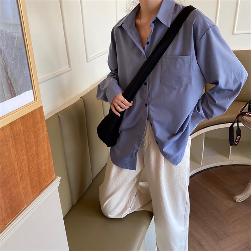 Chiffon Loose Air Conditioner Shirt Women's Shirts Ulzzang Japanese Kawaii Vintage Female Korean Harajuku Cute Clothes For Women, Blue
Chiffon Loose Air Conditioner Shirt Women's Shirts Ulzzang Japanese Kawaii Vintage Female Korean Harajuku Cute Clothes For Women, Blue