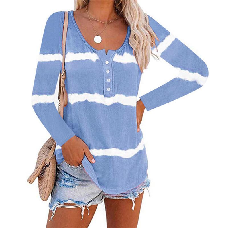 Summer Women Striped Tie-Dye Print Round Neck Long Sleeve T-Shirt 2021 Fashion Homewear Street Casual Female Pullover Top -XL
Summer Women Striped Tie-Dye Print Round Neck Long Sleeve T-Shirt 2021 Fashion Homewear Street Casual Female Pullover Top -XL