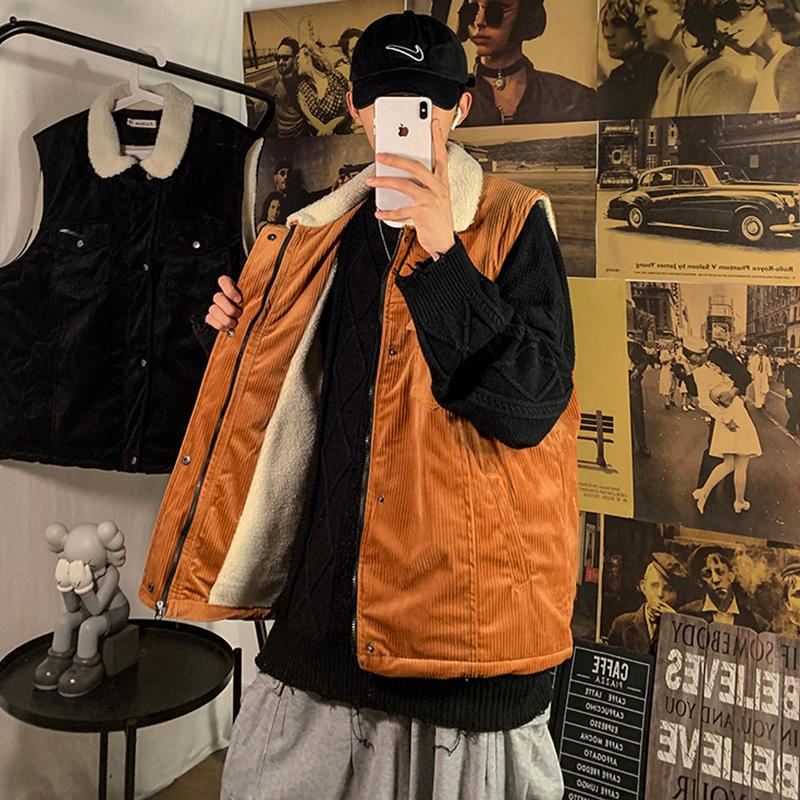 Lamb Wool Thicken Vest Sleeveless Casual Loose Streetwear Plus Size Vest Winter Parka Jaqueta Masculina Men Clothing DE50MBX, Black
Lamb Wool Thicken Vest Sleeveless Casual Loose Streetwear Plus Size Vest Winter Parka Jaqueta Masculina Men Clothing DE50MBX, Black
