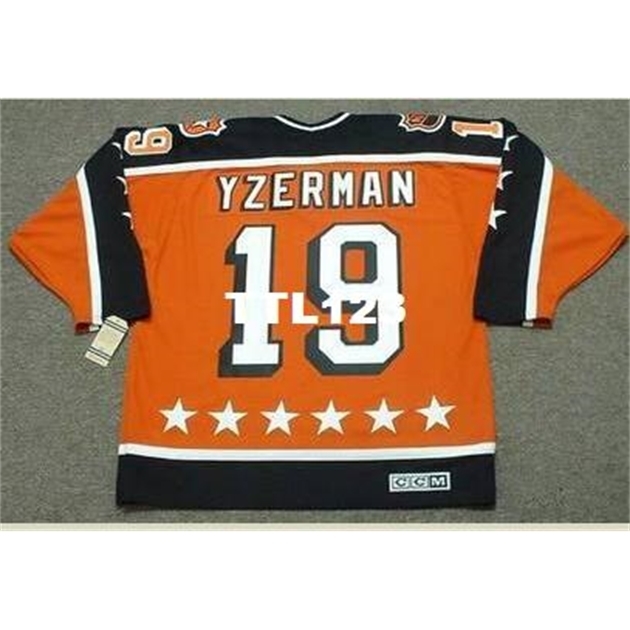 740 #19 STEVE YZERMAN 1984 Campbell "All Star" CCM Vintage Hockey Jersey or custom any name or number retro Jersey, Orange
740 #19 STEVE YZERMAN 1984 Campbell "All Star" CCM Vintage Hockey Jersey or custom any name or number retro Jersey, Orange