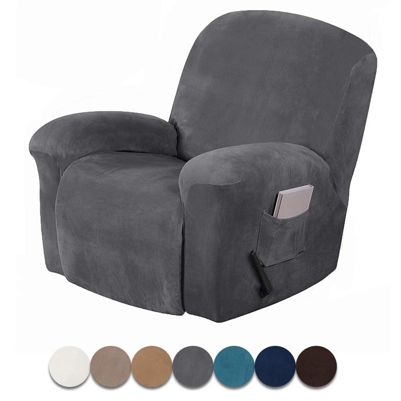 

Stretch Recliner Sofa Cover Velvet All-inclusive Sofa Couch Cover Non-slip Armchairs Slipcovers for Living Room Single Seat
