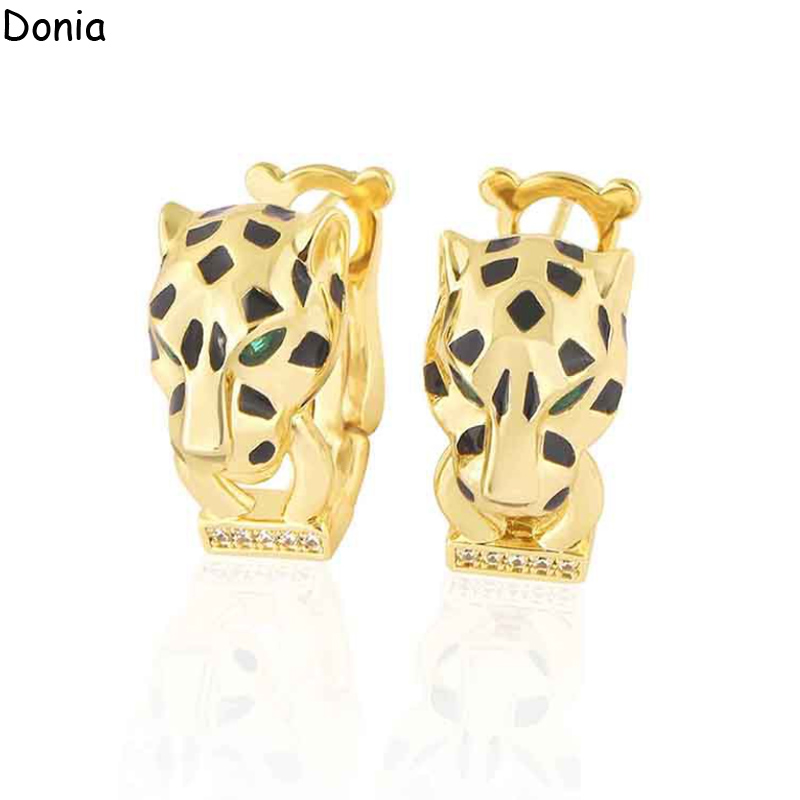 Donia jewelry luxury stud European and American fashion double ring leopard titanium steel micro-set zircon three-color creative designer earrings
Donia jewelry luxury stud European and American fashion double ring leopard titanium steel micro-set zircon three-color creative designer earrings