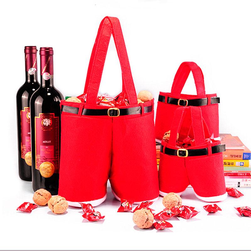 Fashionable Design Christmas Gift Treat Candy Wine Bottle Bag Xmas Decor Santa Claus Suspender Pants Style Bag wedding Gift Bags
Fashionable Design Christmas Gift Treat Candy Wine Bottle Bag Xmas Decor Santa Claus Suspender Pants Style Bag wedding Gift Bags