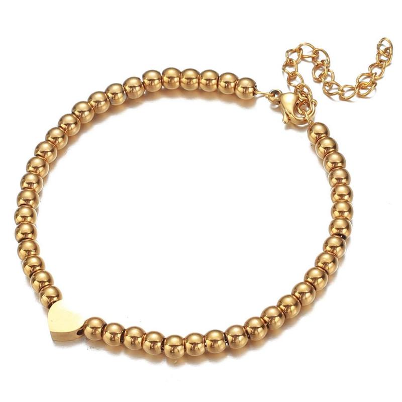 New Fashion Women Party Jewelry Lover Heart Pendant Stainless Steel Beaded Chain Bracelets & Bangles for Women Girl Wedding Gift
New Fashion Women Party Jewelry Lover Heart Pendant Stainless Steel Beaded Chain Bracelets & Bangles for Women Girl Wedding Gift