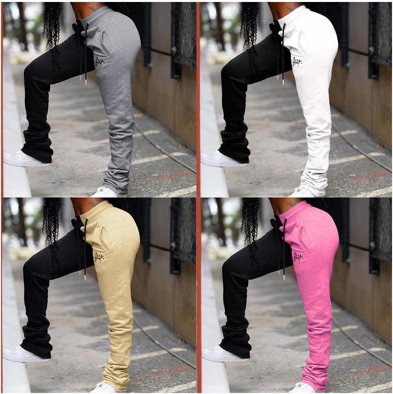 2020 New Black High Waist Jogger Pants Women Sweat Pants Color Block Pant Women Korean Sweatpants Streetwear mujer T200609