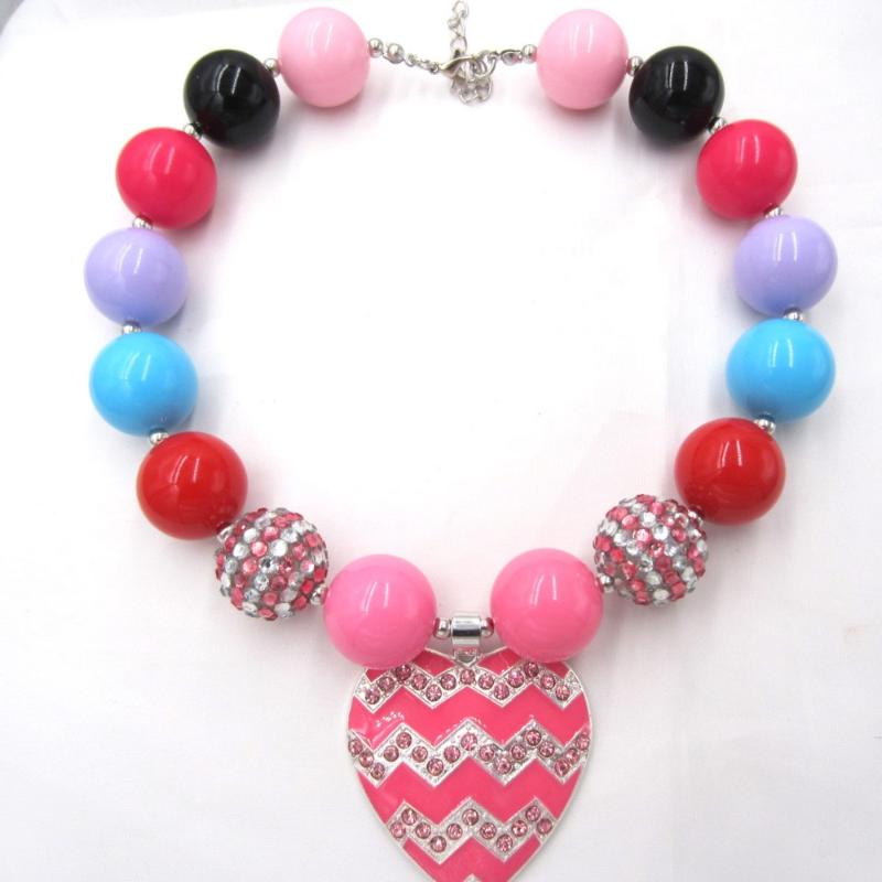 New Baby Girl Chunky NecklaceAlloy Pink Love Heart Pendant Bubblegum Bead Chunky Necklace Best Gift Jewelry For Toddler Children
New Baby Girl Chunky NecklaceAlloy Pink Love Heart Pendant Bubblegum Bead Chunky Necklace Best Gift Jewelry For Toddler Children