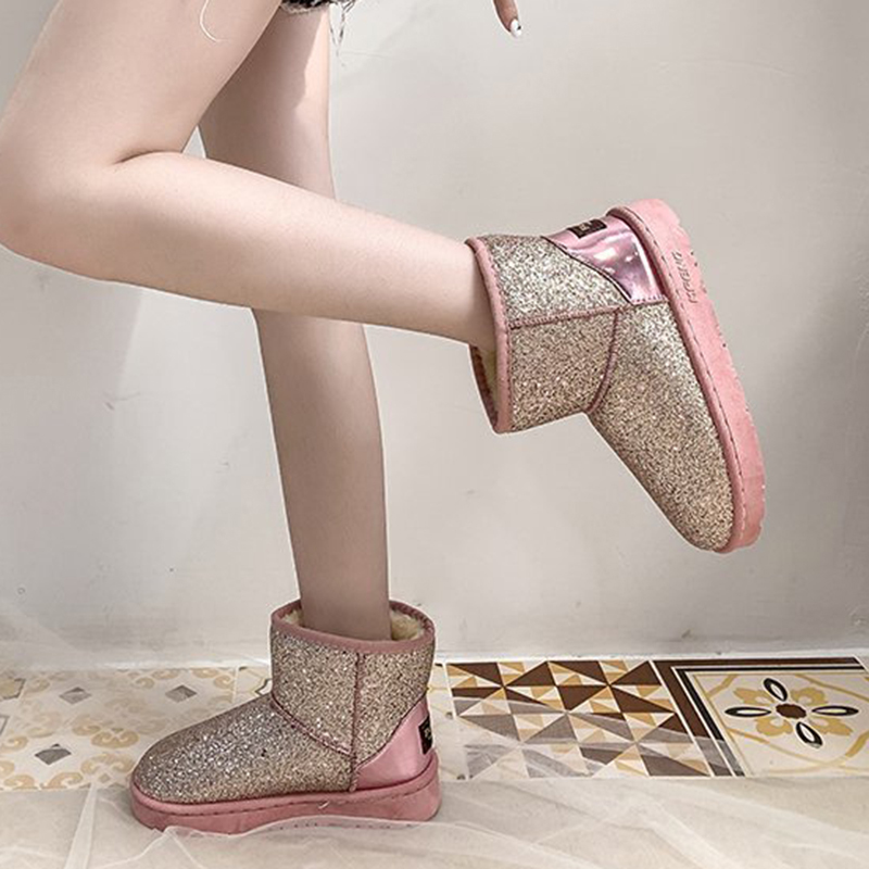 Lucyever gleaming sequins Thick snowshoes Teddy comfortable low heels Hot winter ankle women slithering in platform shoes ZOJF, Gold
Lucyever gleaming sequins Thick snowshoes Teddy comfortable low heels Hot winter ankle women slithering in platform shoes ZOJF, Gold