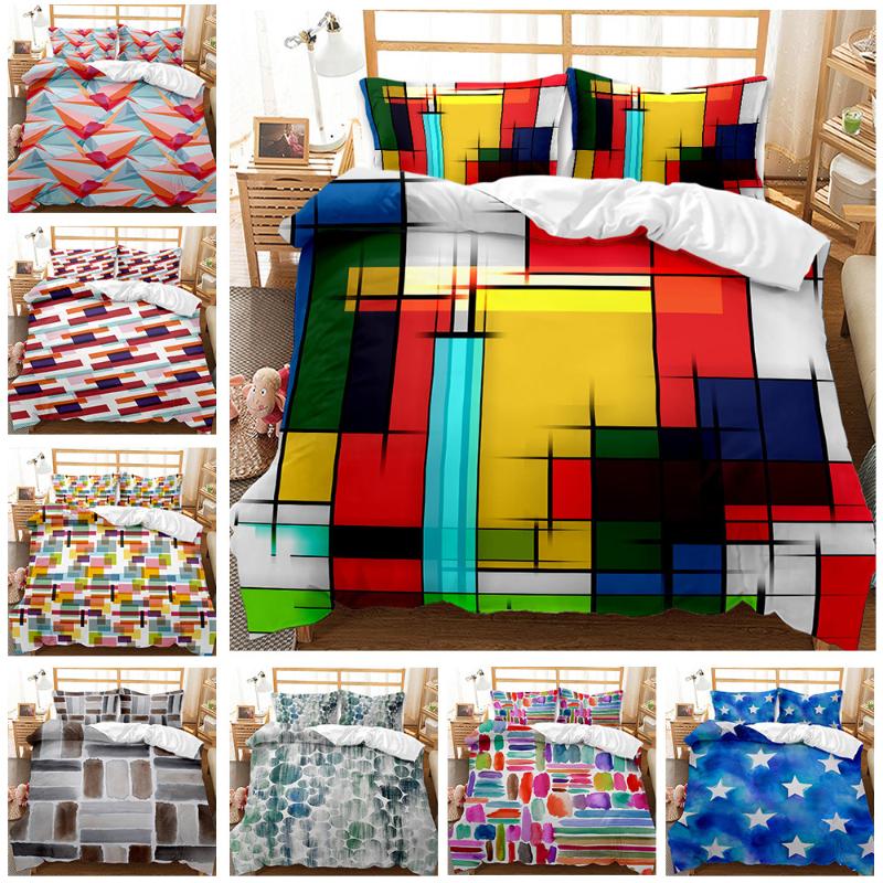 Custom Water Color Block Printed Duvet Cover 3pcs Quilt Cover Bedding Set Queen King Comforter Single Double Bedclothes
Custom Water Color Block Printed Duvet Cover 3pcs Quilt Cover Bedding Set Queen King Comforter Single Double Bedclothes