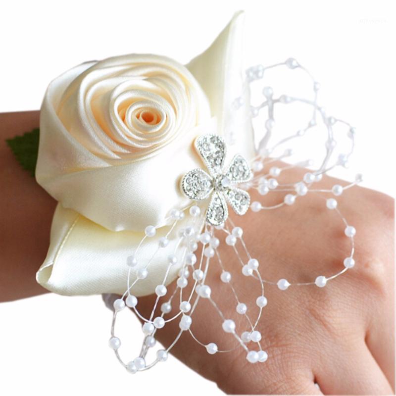 1 pcs Wedding Bridesmaid Bride Wrist Corsage Decoration Hand Flower, Beige pistilos para flores FX488-11 
1 pcs Wedding Bridesmaid Bride Wrist Corsage Decoration Hand Flower, Beige pistilos para flores FX488-11