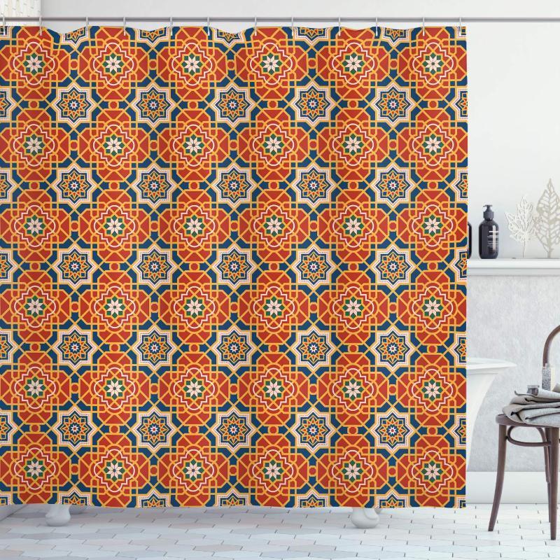 Arabian Shower Curtain Arabesque Ornate Geometric Oriental Ethnic Patterns and Motifs with Vintage Artful Fabric Bathroom Decor1
Arabian Shower Curtain Arabesque Ornate Geometric Oriental Ethnic Patterns and Motifs with Vintage Artful Fabric Bathroom Decor1