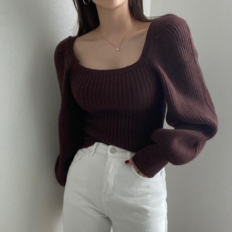 Women's Sweaters Sexy Pullover Women 2022 Solid Knitted Warm Top Long-sleeve Slim Sweater Square Neck Puff Sleeve Temperament 17725, White;black
Women's Sweaters Sexy Pullover Women 2022 Solid Knitted Warm Top Long-sleeve Slim Sweater Square Neck Puff Sleeve Temperament 17725, White;black