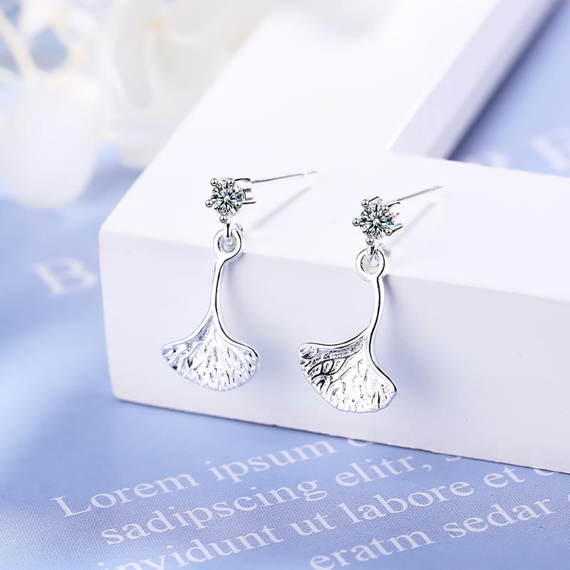 Ginkgo 925 Sterling Silver Earring For Women Fashion Zircon Jewerly For Girls pendientes kolczyki oorbellen aretes de
Ginkgo 925 Sterling Silver Earring For Women Fashion Zircon Jewerly For Girls pendientes kolczyki oorbellen aretes de