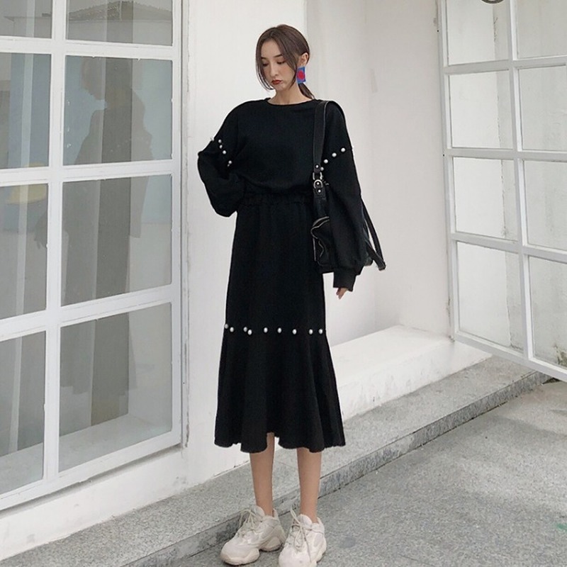 2021 New Women's Blouse Combining It Defines Black Solid-neck Pearls Adorned Loose Mid Tops of Long Mermaid Skirt Spring Fall U8TJ
2021 New Women's Blouse Combining It Defines Black Solid-neck Pearls Adorned Loose Mid Tops of Long Mermaid Skirt Spring Fall U8TJ