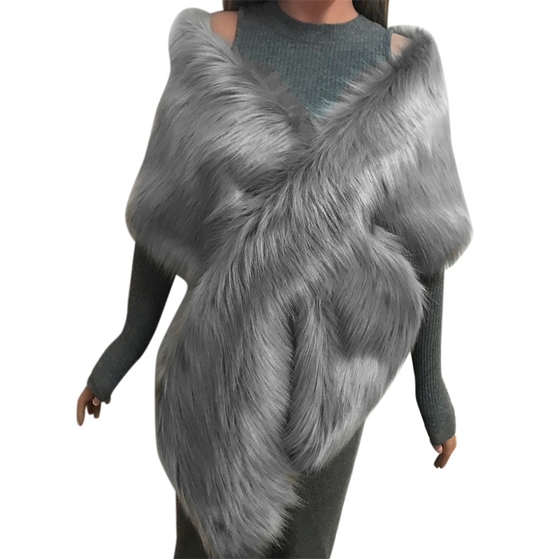 Women Scarf Faux Fox Fur Long Shawl Stole Wrap Shrug Scarf Pashmina Bridal Wedding Winter Thick Warm stola echarpe hiver femme Y200104
Women Scarf Faux Fox Fur Long Shawl Stole Wrap Shrug Scarf Pashmina Bridal Wedding Winter Thick Warm stola echarpe hiver femme Y200104