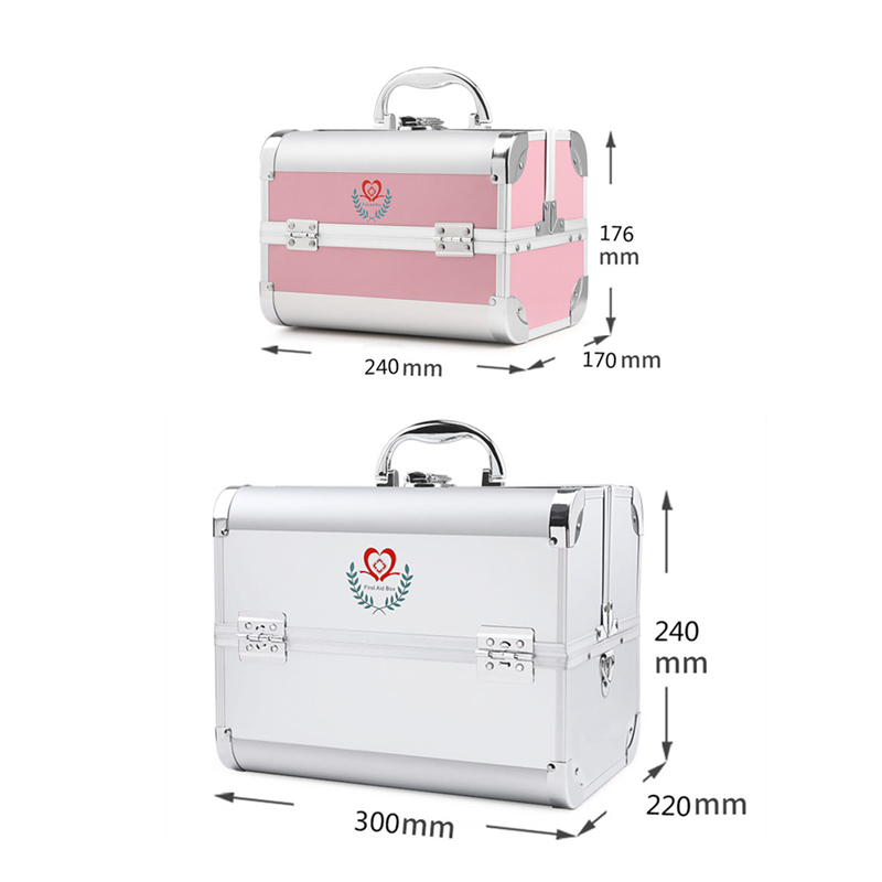 Large Medicine Chest Portable Home First Aid Kit Multifunction Outpatient Organizer Multi-layer Medical Box Aluminum Storage Box LJ200812