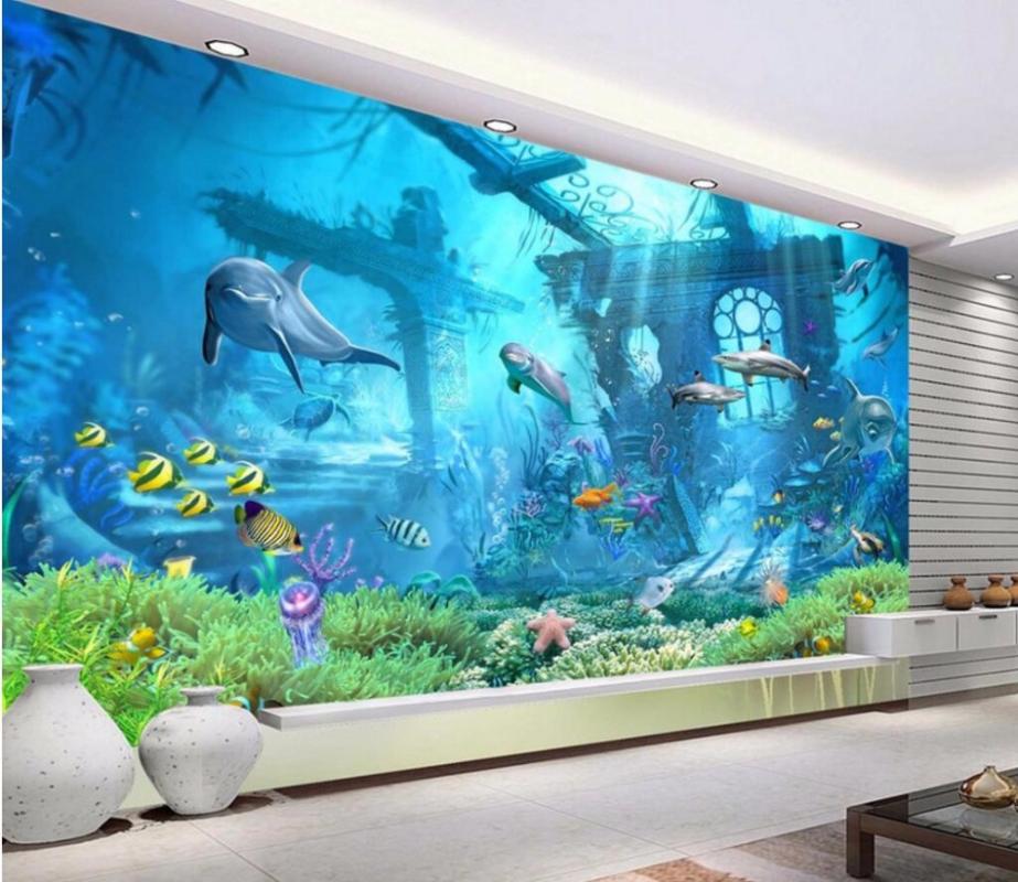 3d room wallpaper custom mural non-woven Underwater relics dolphins home decoration painting photo wallpaper for walls 3 d, As pic
3d room wallpaper custom mural non-woven Underwater relics dolphins home decoration painting photo wallpaper for walls 3 d, As pic