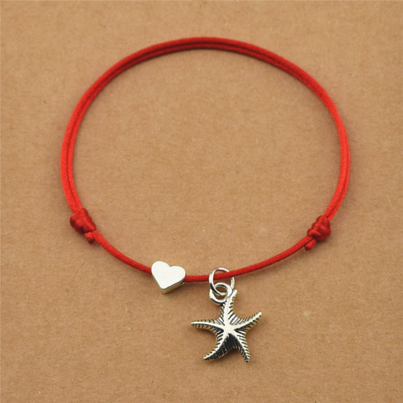 New Marine Organism Heart Love Starfish Charm Red Rope Cord Handmade Bracelets for Girls Women Sea Star Jewelry Gifts
New Marine Organism Heart Love Starfish Charm Red Rope Cord Handmade Bracelets for Girls Women Sea Star Jewelry Gifts
