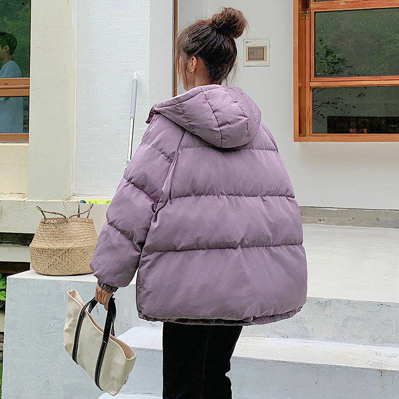 Cotton Womens Winter Coat New Loose Oversize Winter Jacket Women Yellow Hooded Puffer Jacket Casual Warm Parka Women C6623 201217