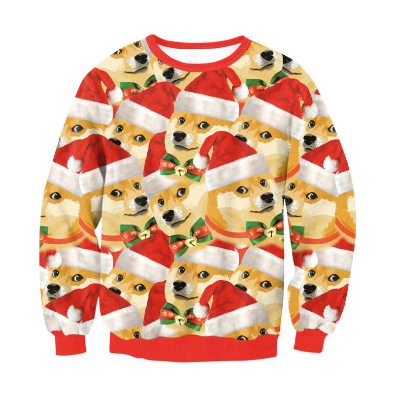 Unisex Christmas Sweater ugly Christmas Sweaters Men/female Pullover print elk Sweatshirt Funny man sweater tops Clothing 201026