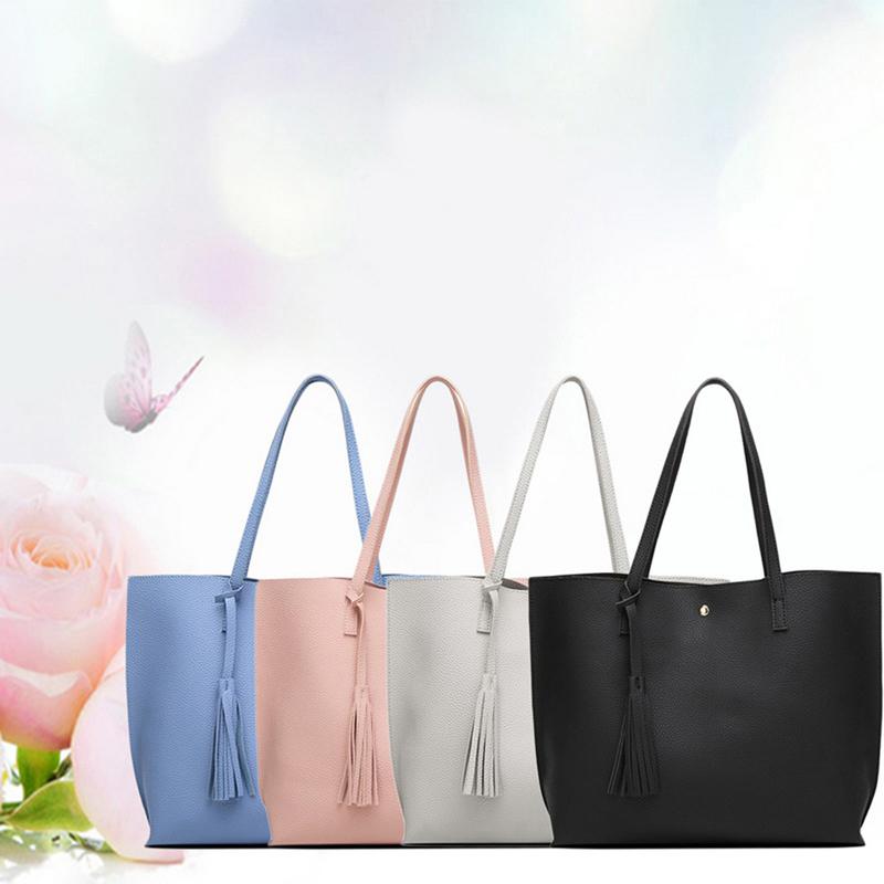 Women Soft Leather Bag Large Capacity Tote Bag Tassel Shoulder 2021 Fashion Handbag Composite Women Bags Travel Totes, Color1
Women Soft Leather Bag Large Capacity Tote Bag Tassel Shoulder 2021 Fashion Handbag Composite Women Bags Travel Totes, Color1