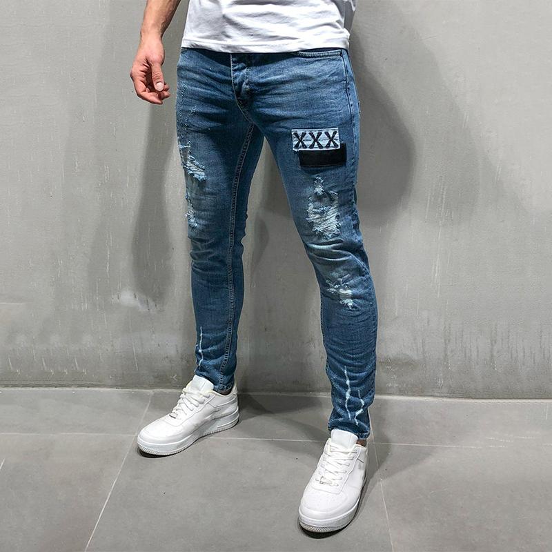 Sknny Jeans Men Clothing Fashion Hole Straight Leg Ripped Denim Pants Casual Trousers Men Pants Blue Jeans
Sknny Jeans Men Clothing Fashion Hole Straight Leg Ripped Denim Pants Casual Trousers Men Pants Blue Jeans