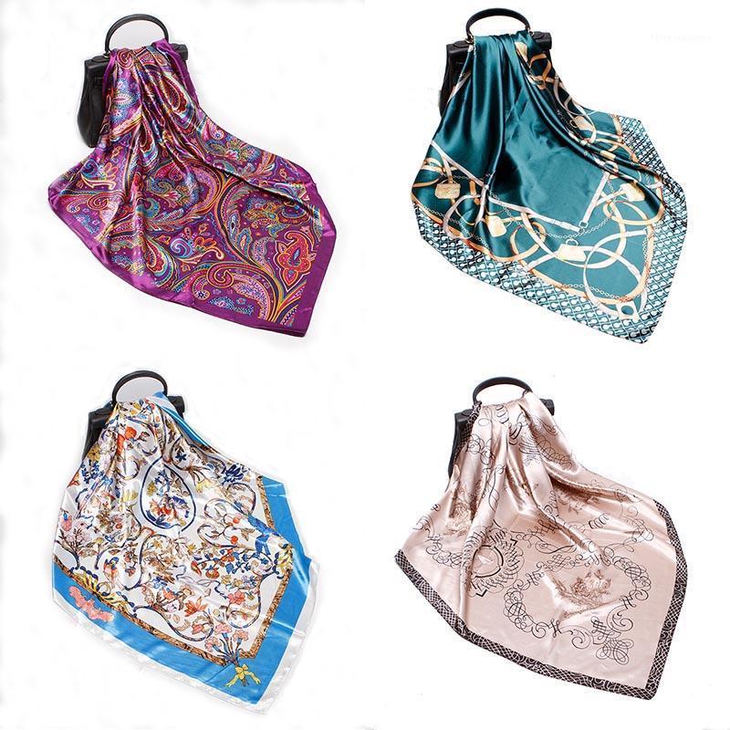 Scarves Multicolor Women Scarf Imitated Silk Fabric Satin Paisley Printing 90-90CM Square Large Scarfs Ladies Shawl1
Scarves Multicolor Women Scarf Imitated Silk Fabric Satin Paisley Printing 90-90CM Square Large Scarfs Ladies Shawl1