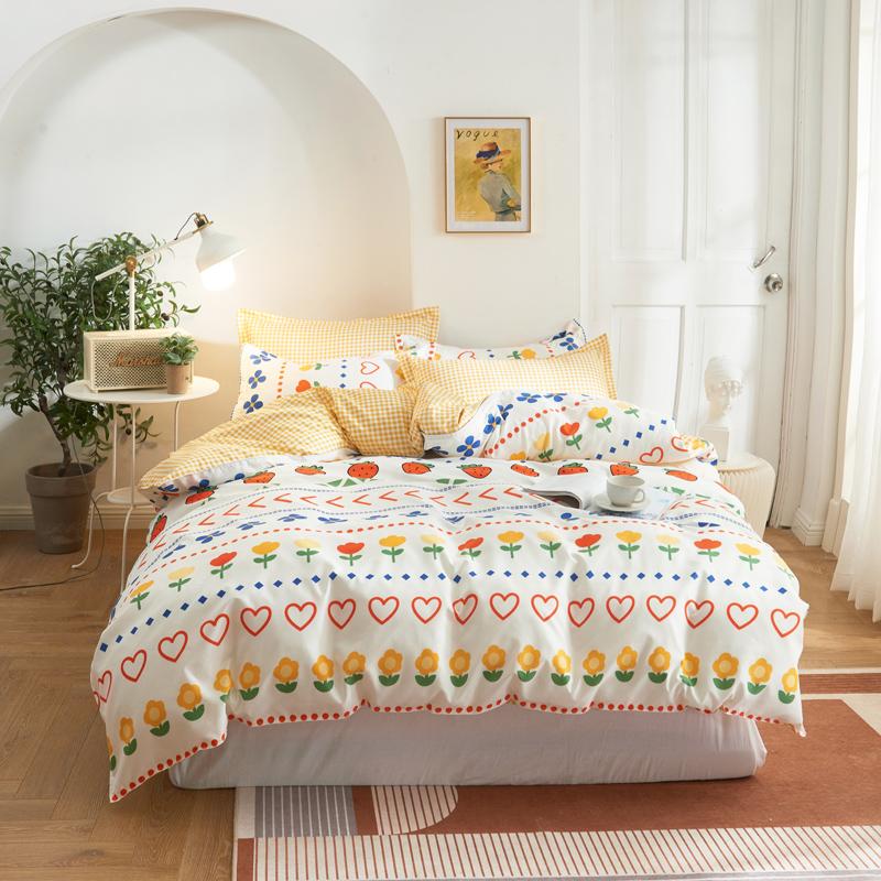 Sweet Yellow Small Fresh100% Polyester Bedding Set Duvet Cover Fitted Sheet Pillowcases Bedlinen for Girls Bedroom Decor
Sweet Yellow Small Fresh100% Polyester Bedding Set Duvet Cover Fitted Sheet Pillowcases Bedlinen for Girls Bedroom Decor