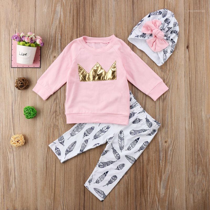 Baby Girls 3 PCS Clothing Sets Crown Patchwork Sweatshirt Top + Pants Trousers + Hats 0-4Y Newborn Infant Kids Casual Outfits1, Pink
Baby Girls 3 PCS Clothing Sets Crown Patchwork Sweatshirt Top + Pants Trousers + Hats 0-4Y Newborn Infant Kids Casual Outfits1, Pink