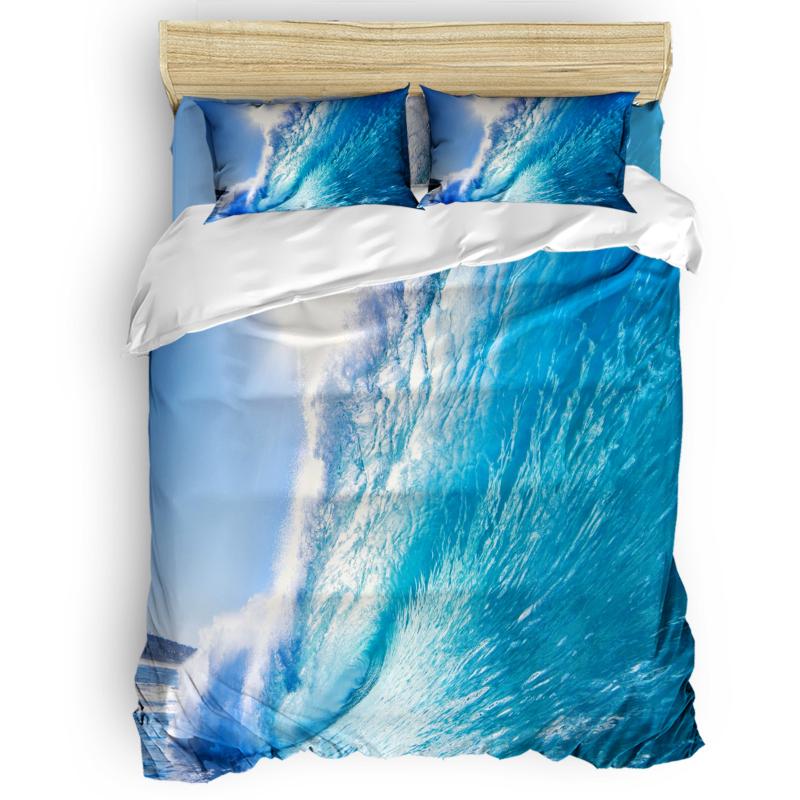 Blue Sea Waves Scenery Duvet Cover Set Warm and Comfortable Bed Sheet Bedroom Comforter Set 2/3/4pcs Bedding, As pic
Blue Sea Waves Scenery Duvet Cover Set Warm and Comfortable Bed Sheet Bedroom Comforter Set 2/3/4pcs Bedding, As pic