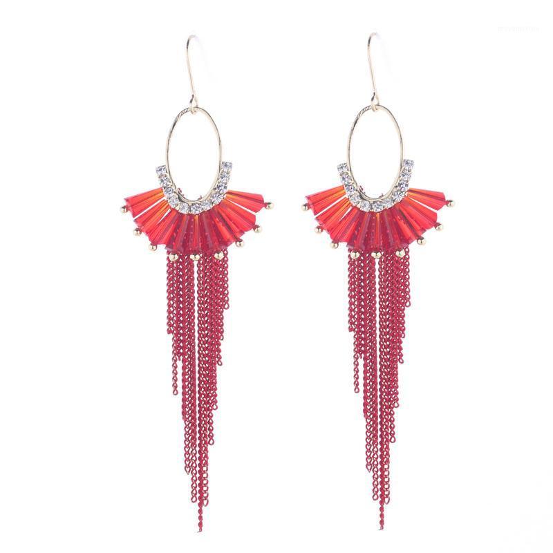 Long Earrings For Women New Korean Fashion Metal Chain Tassel Dangle Earring Dress Ear Jewelry Red Blue Green Pink Crystal Gift1
Long Earrings For Women New Korean Fashion Metal Chain Tassel Dangle Earring Dress Ear Jewelry Red Blue Green Pink Crystal Gift1