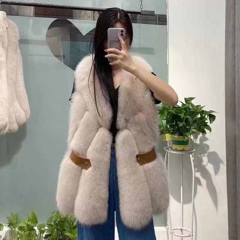 Women 2020 Winter Fashion Faux Fur Vest Furry Soft Fur Jacket Female Thick Warm Vintage Overcoat Streetwear Waistcoat B206, Apricot
Women 2020 Winter Fashion Faux Fur Vest Furry Soft Fur Jacket Female Thick Warm Vintage Overcoat Streetwear Waistcoat B206, Apricot