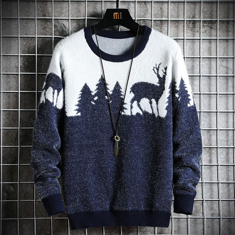 Huncher Mens Knitted Sweater Men 2020 Autumn Winter Casual Christmas Tree Deer Pullover Vintage Black Slim Fit Sweaters Male, Blue
Huncher Mens Knitted Sweater Men 2020 Autumn Winter Casual Christmas Tree Deer Pullover Vintage Black Slim Fit Sweaters Male, Blue